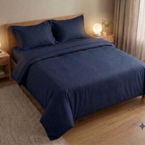 Housse de Couette LÍNEA – Confort et Élégance à Rayures Satinées