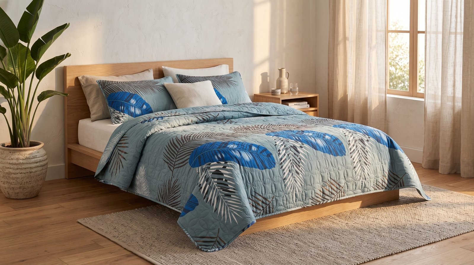 Parure Boutis Couvre-Lit Motif Tropical – Image 2
