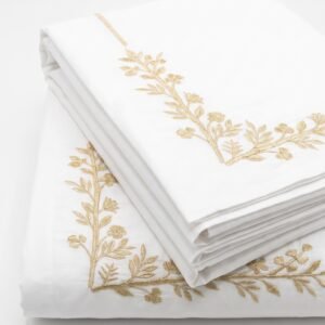 Parure de Drap Brodée - 220x240 cm
