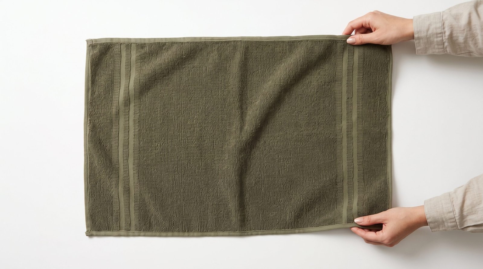 Serviette Essuie-Mains - Vert Militaire - 35x60 cm