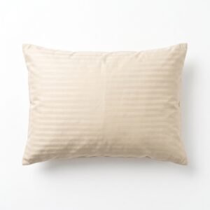 2 Taies d'Oreiller Rayées - Beige