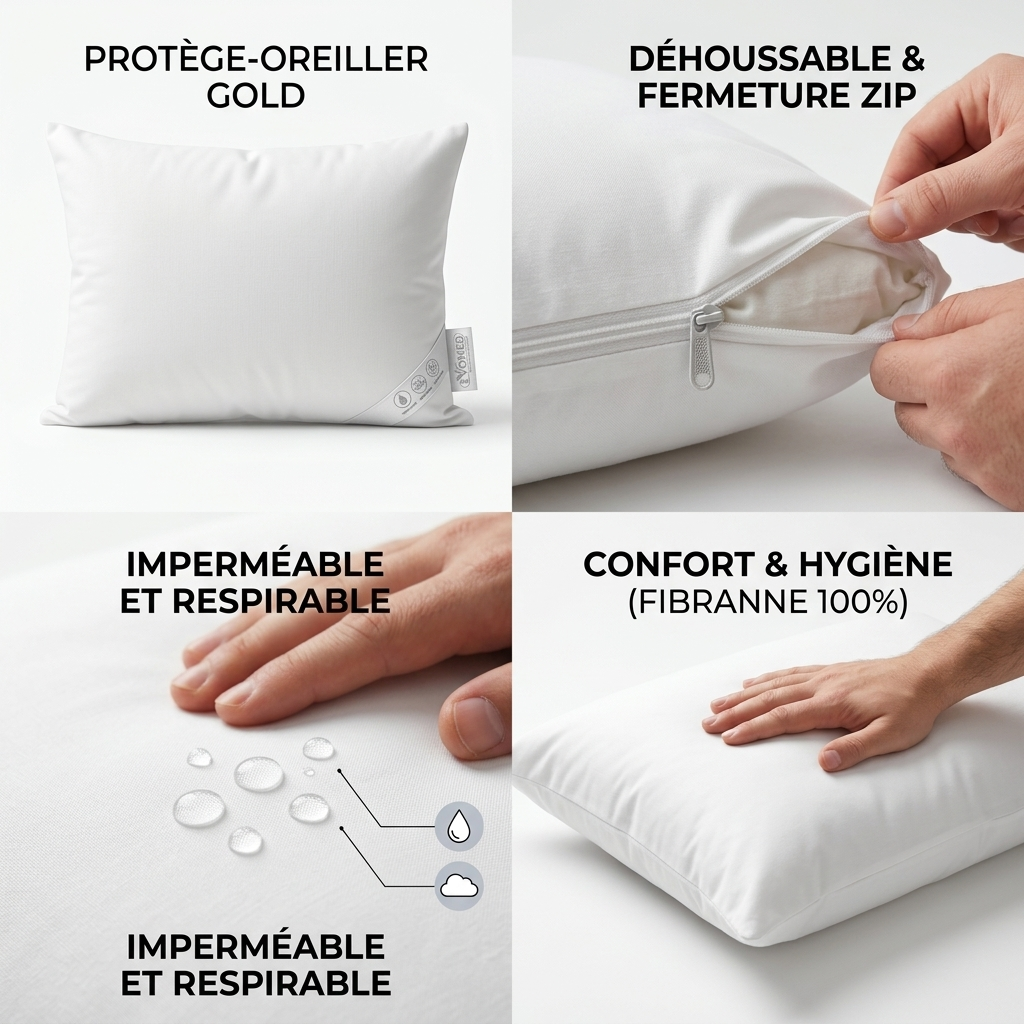 Protège-Oreiller Imperméable - 50x70 cm – Image 5
